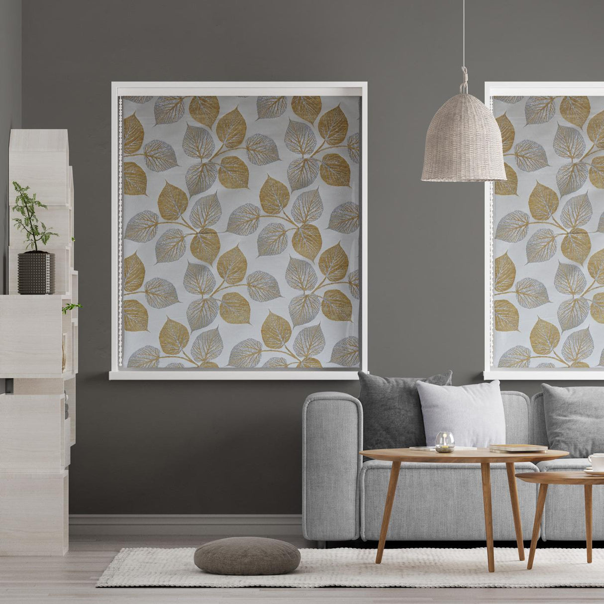 Hera Gold Made To Measure Roman Blind by Style Furnishings