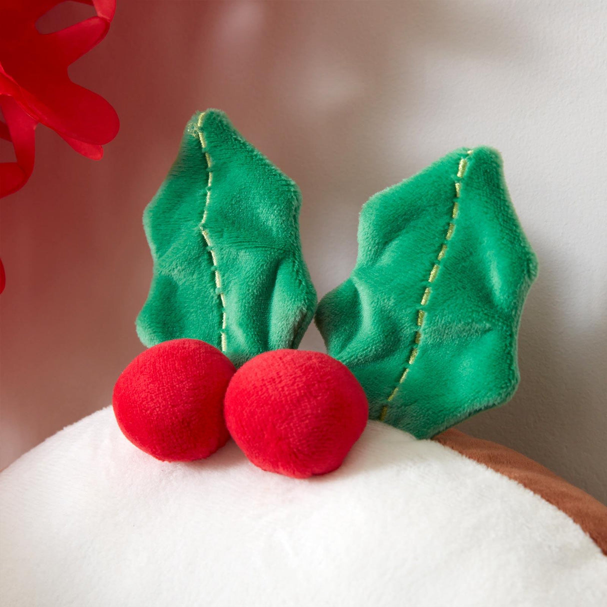 Catherine Lansfield Christmas Pudding 3D Filled Cushion 2