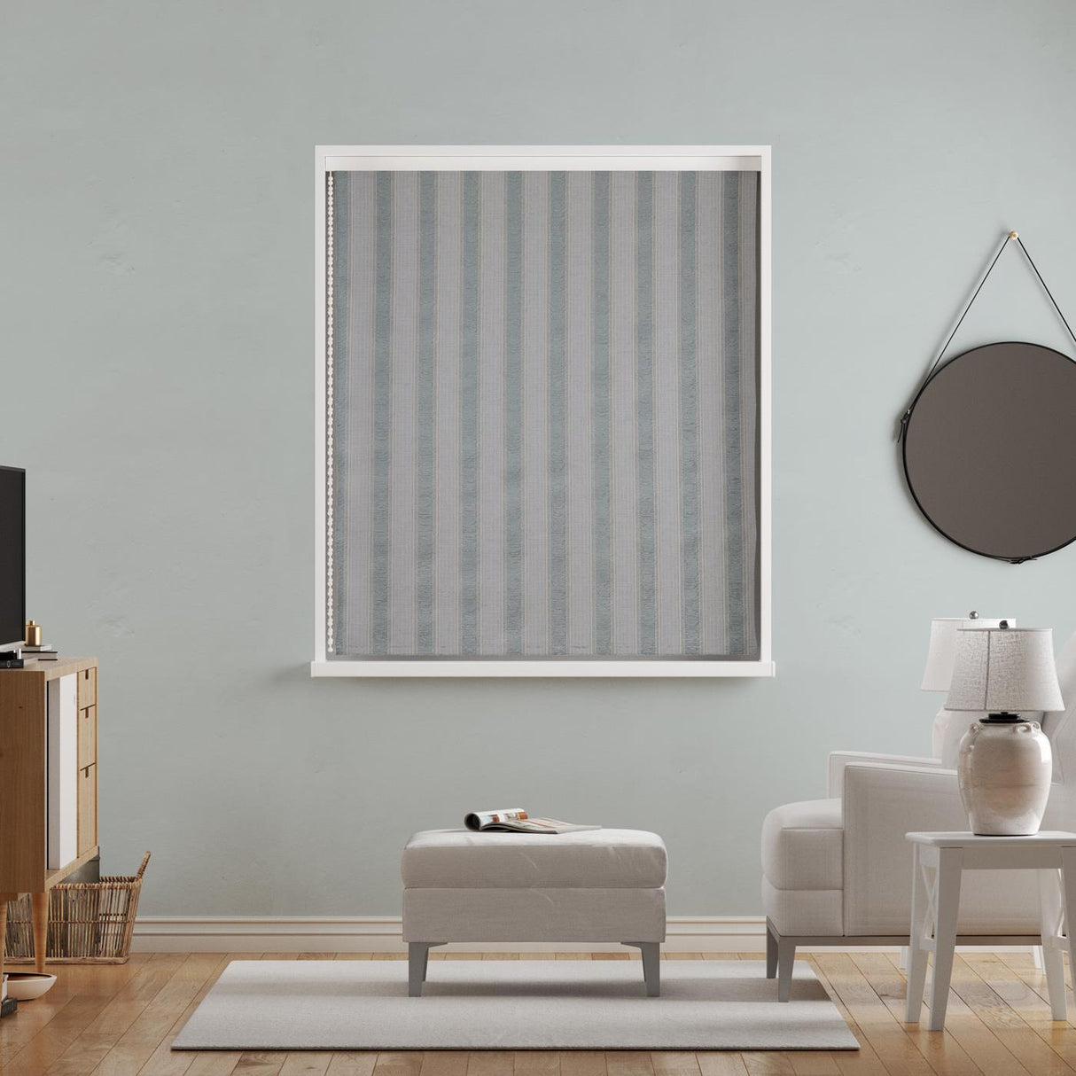 Florence Duck Egg Made To Measure Roman Blind by Style Furnishings