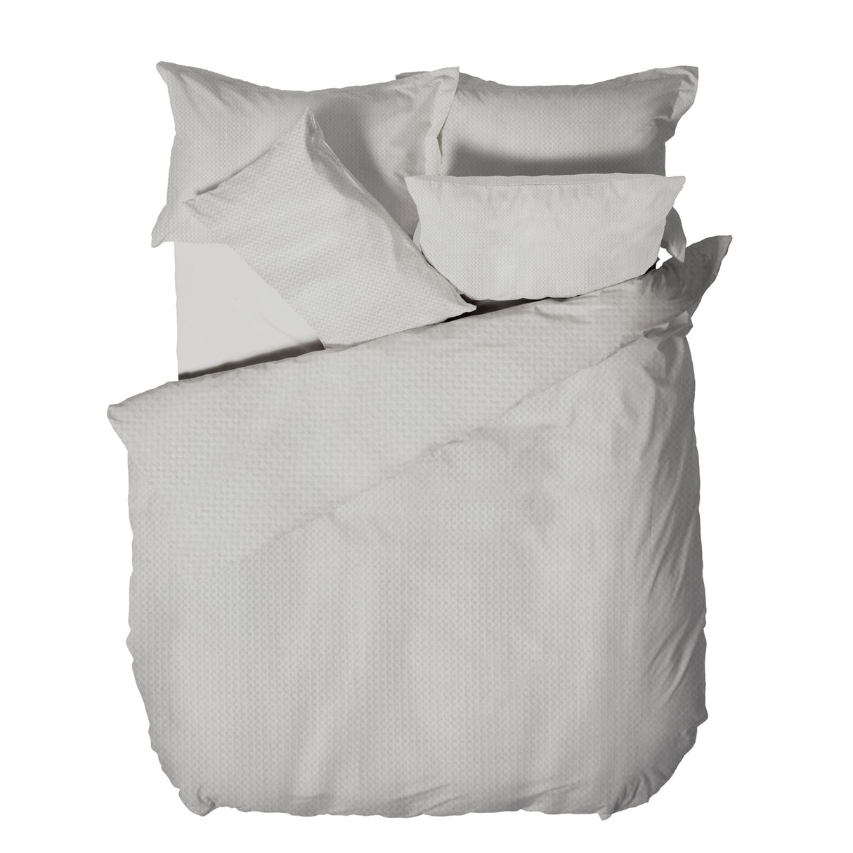 Waffle Textured Cotton Linen Duvet Cover Set by Yard
