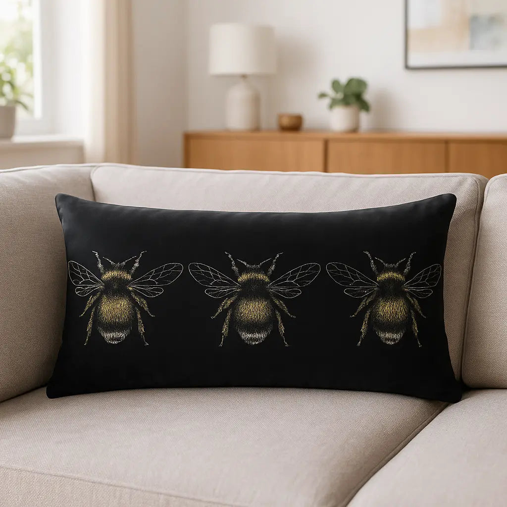 Gold Bee Cushion Cover / Filled Cushion by Evans Lichfield 9