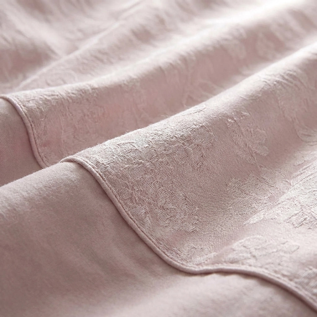 Blossom Jacquard Floral Woven Duvet Cover Set 4