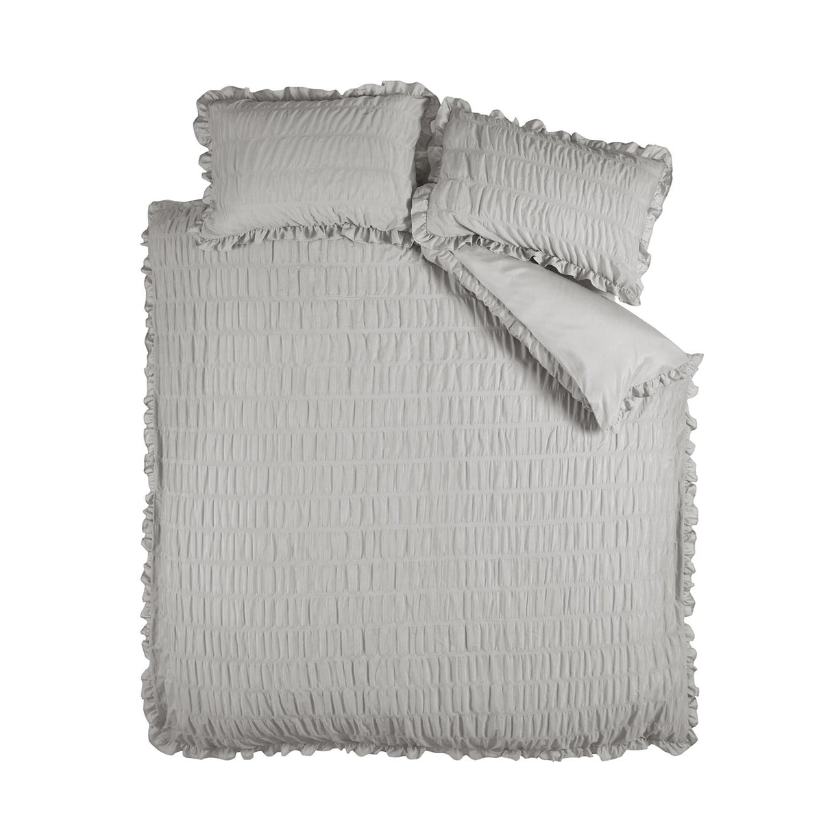 Seersucker Frill Duvet Cover Set by Catherine Lansfield