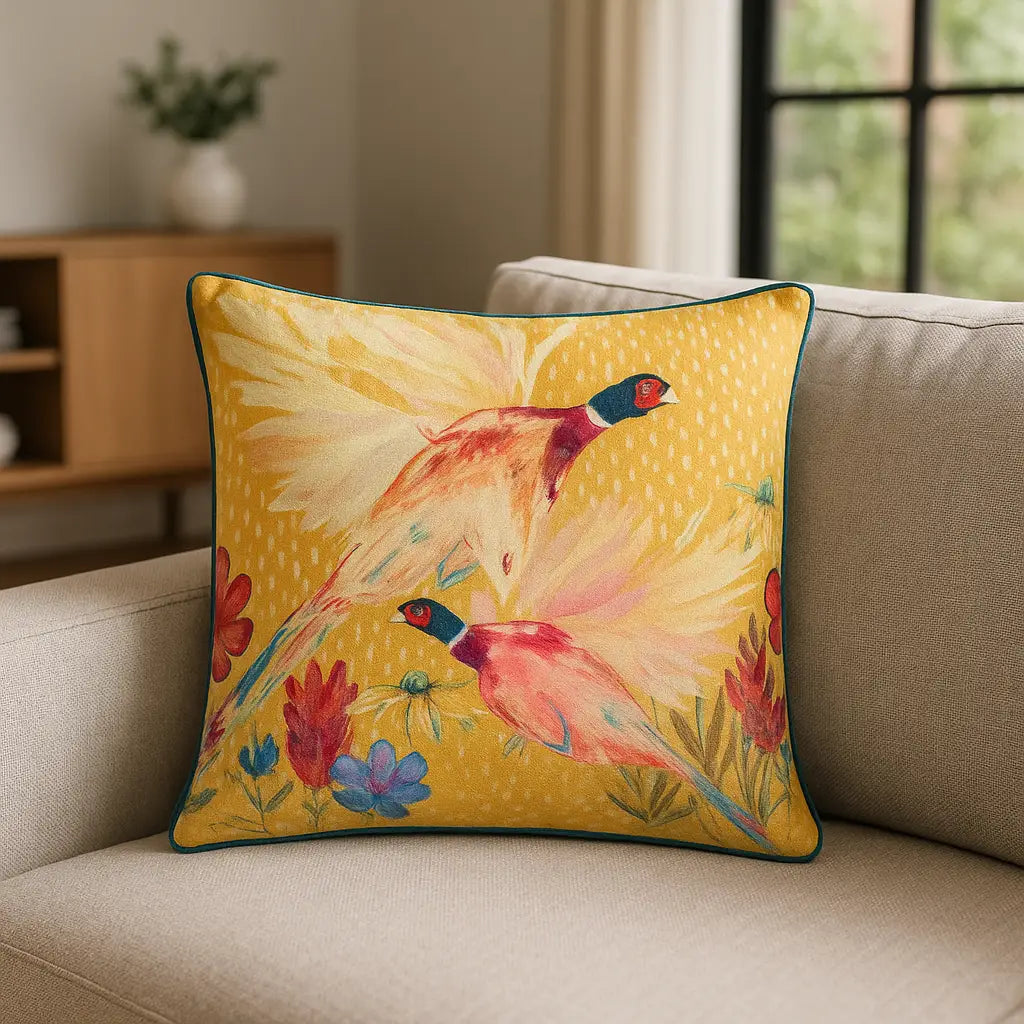 Country Wilds Pheasants Cushion Cover or Filled Cushion
