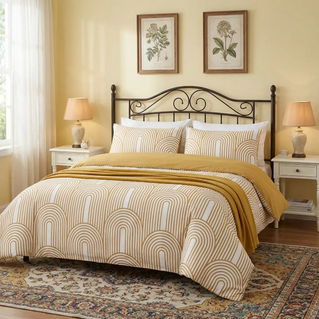 Arches Ochre Duvet Cover Bedding Set