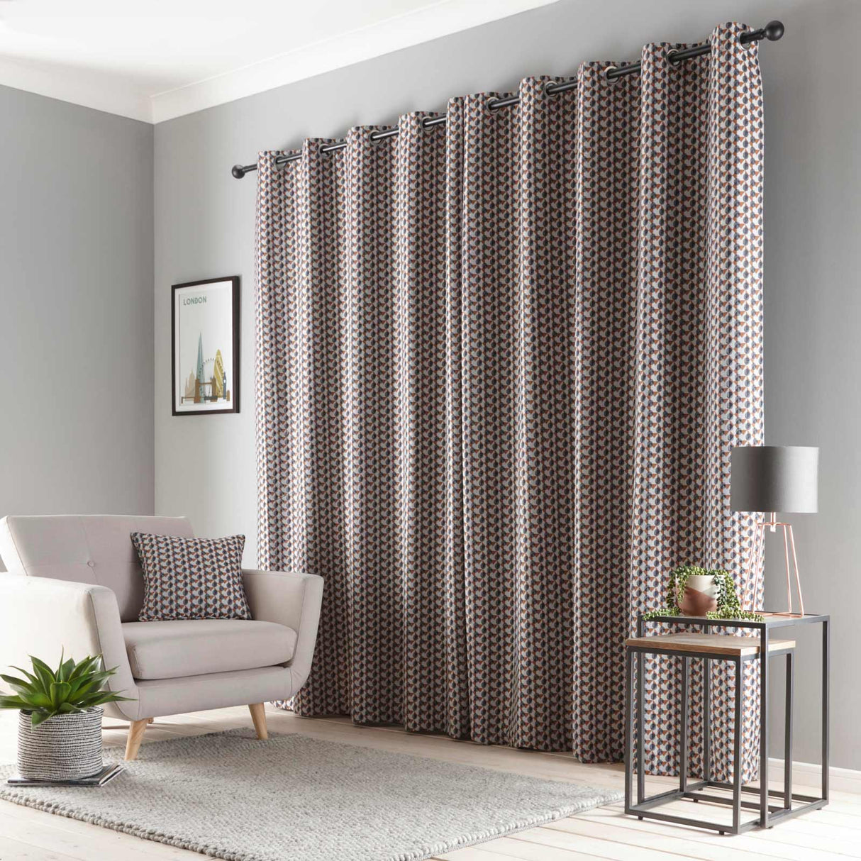 Prado Jacquard Eyelet Curtains by Fusion