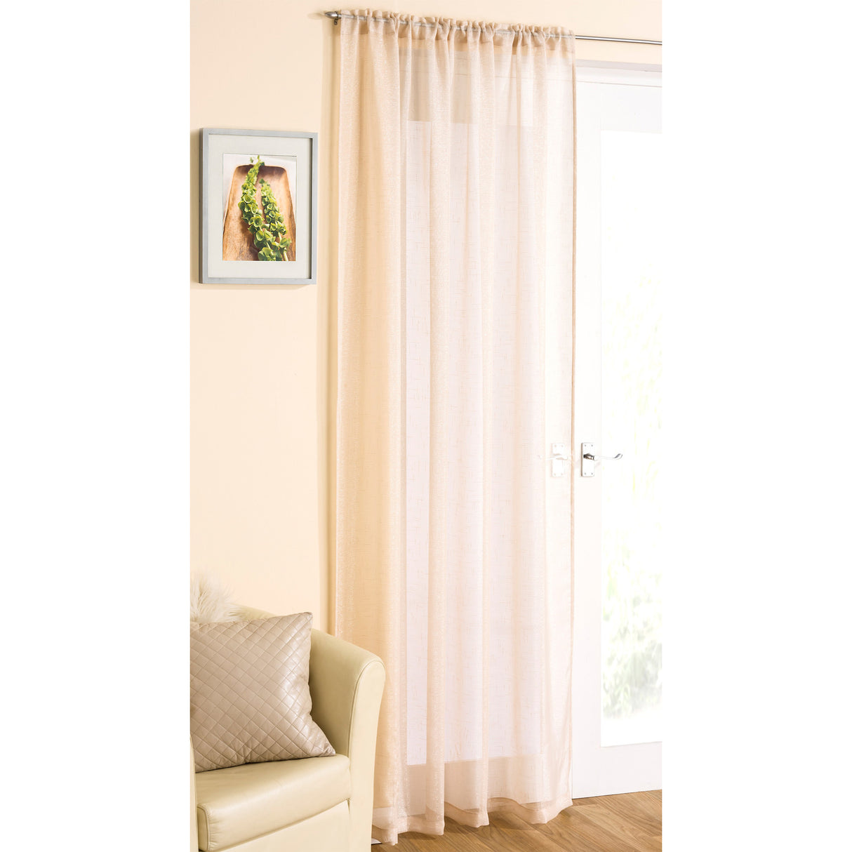 Casablanca Voile Curtain Panel Cream Voile Curtain Tyrone Textiles