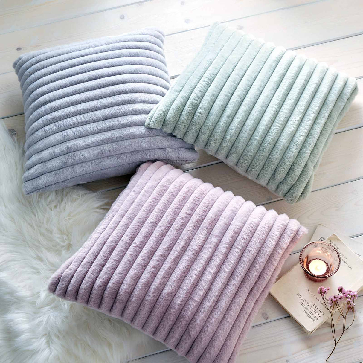 Appletree Hygge Morritz Faux Fur Cosy Cushion Cover 43cm x 43cm 8