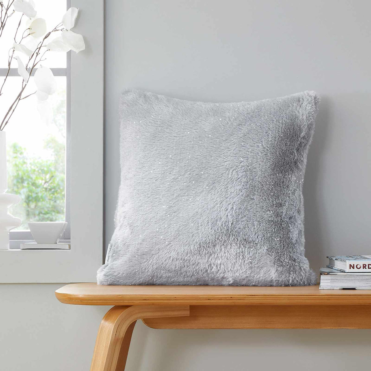 Catherine Lansfield Glamour Fur Filled Cushion 45cm x 45cm 7