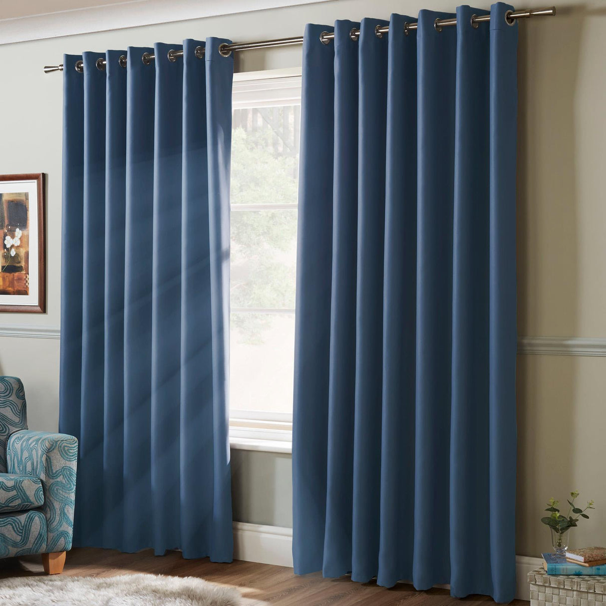 100% Blackout Eyelet Curtains by Alan Symonds