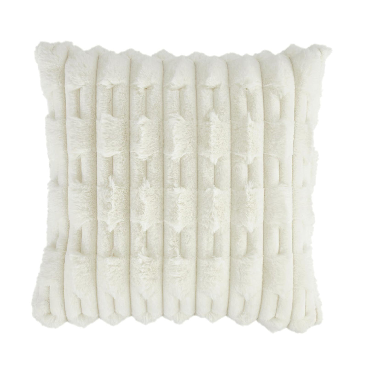 Bianca Carved Faux Fur Filled Cushion 50cm x 50cm 15