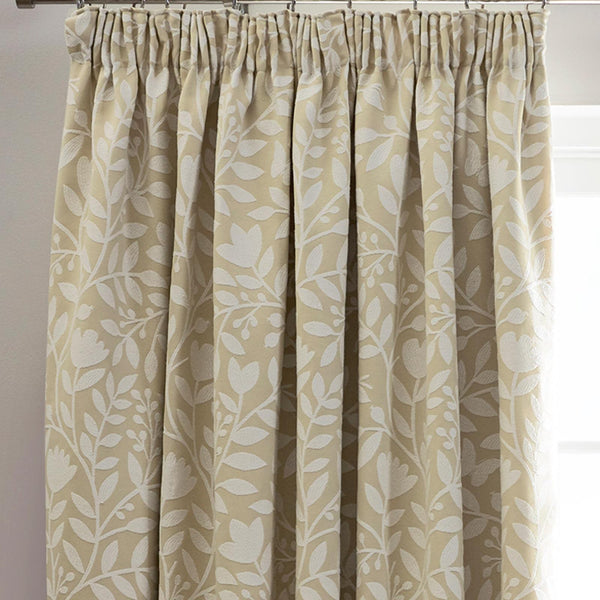 Eleanor Tape Top Curtains Pale Ochre 46" x 72"