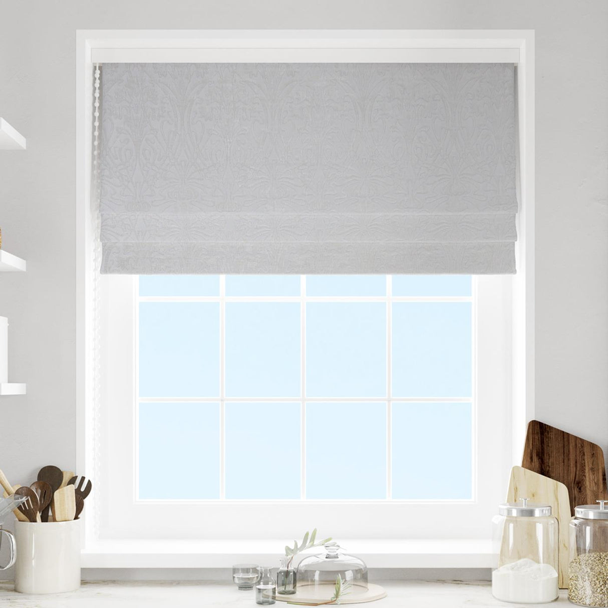 Tiverton Ivory Made To Measure Roman Blind by Style Furnishings