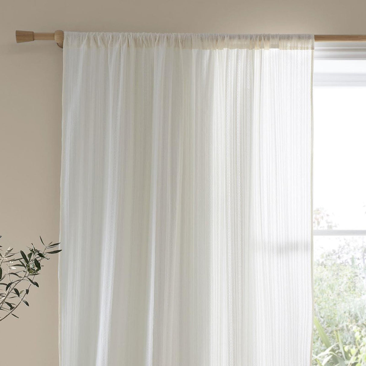 Zofia Broderie Anglaise Voile Curtain Panel by Pineapple Elephant