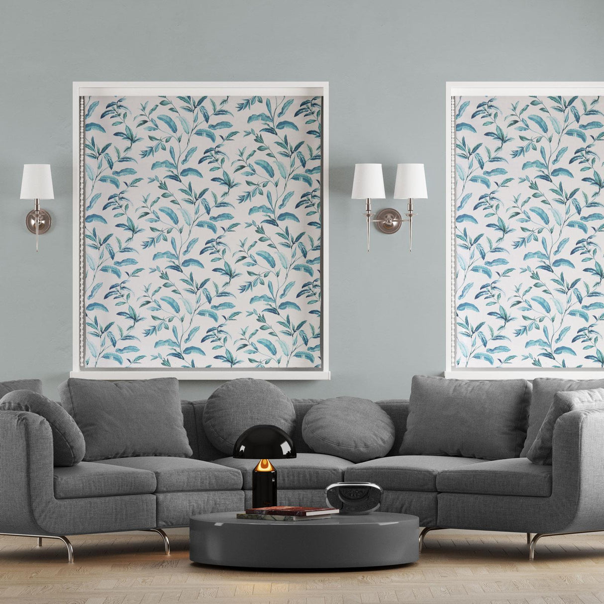 Oasis Lapis Made To Measure Roman Blind by Style Furnishings