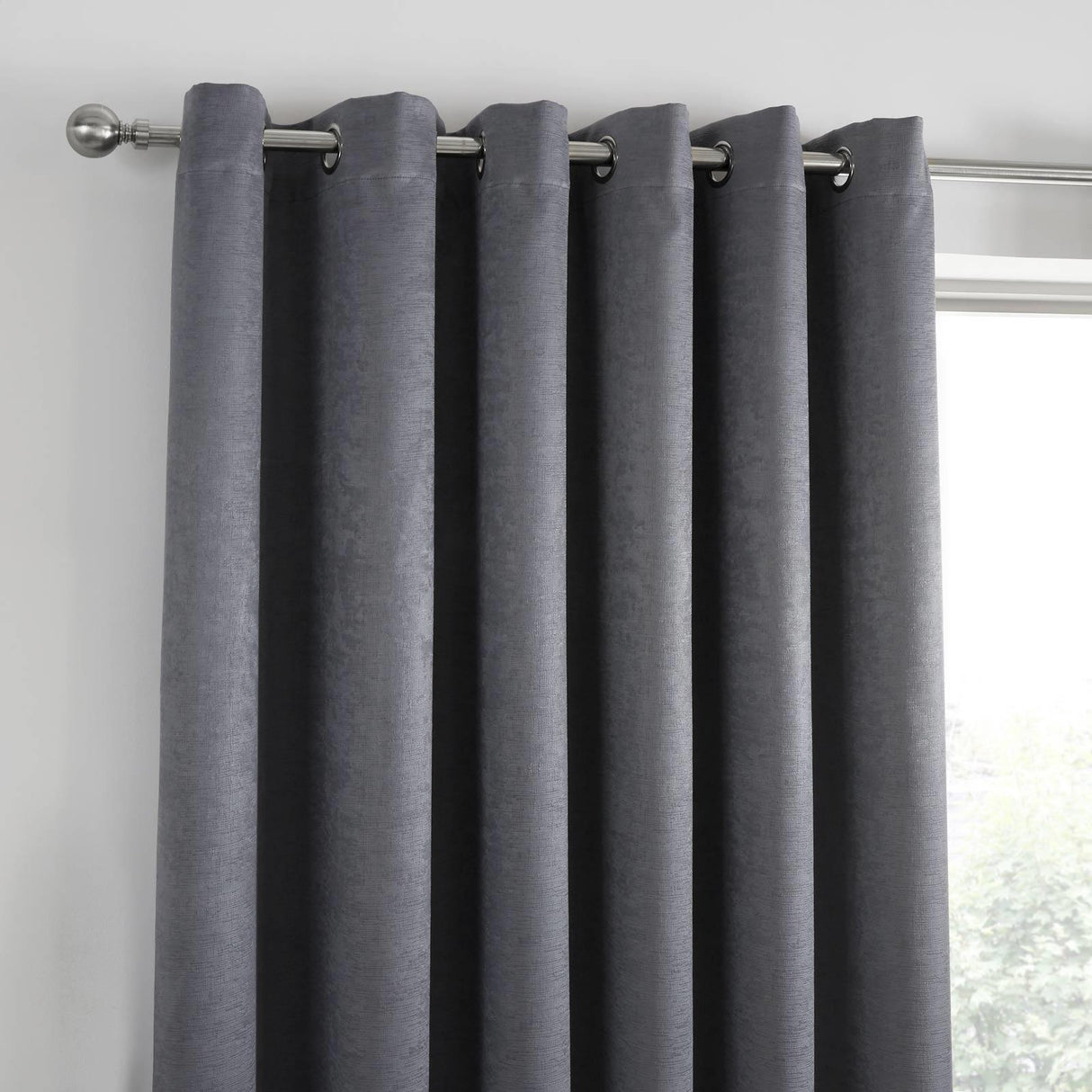 Strata Dim Out Woven Thermal Eyelet Curtains by Fusion