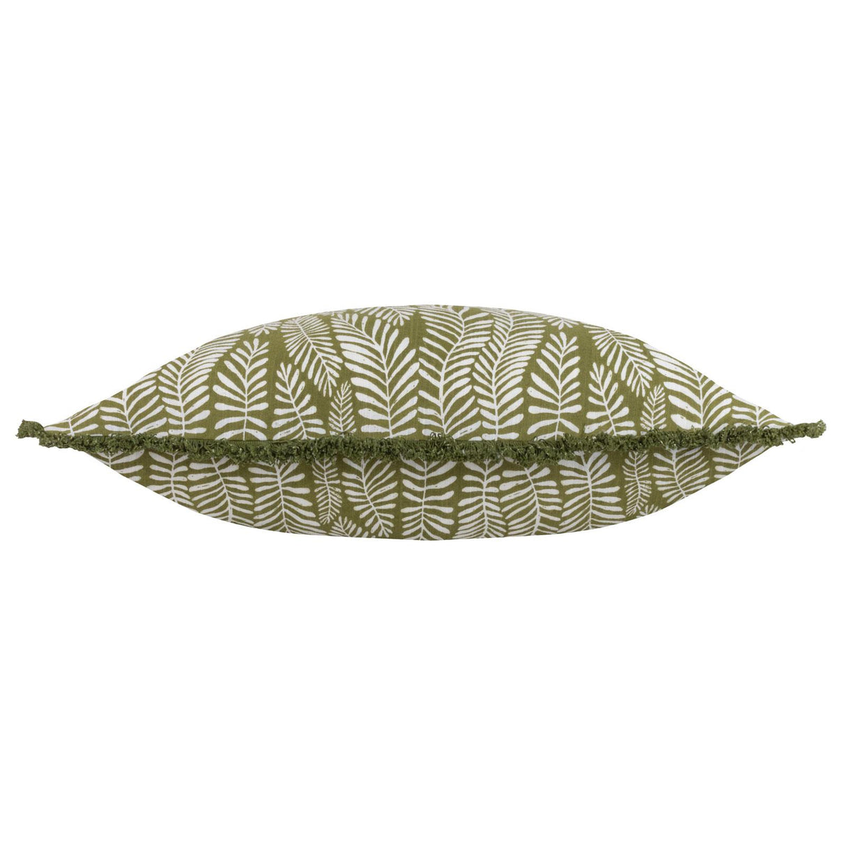 Frond Rectangular Cushion Olive by furn. 2