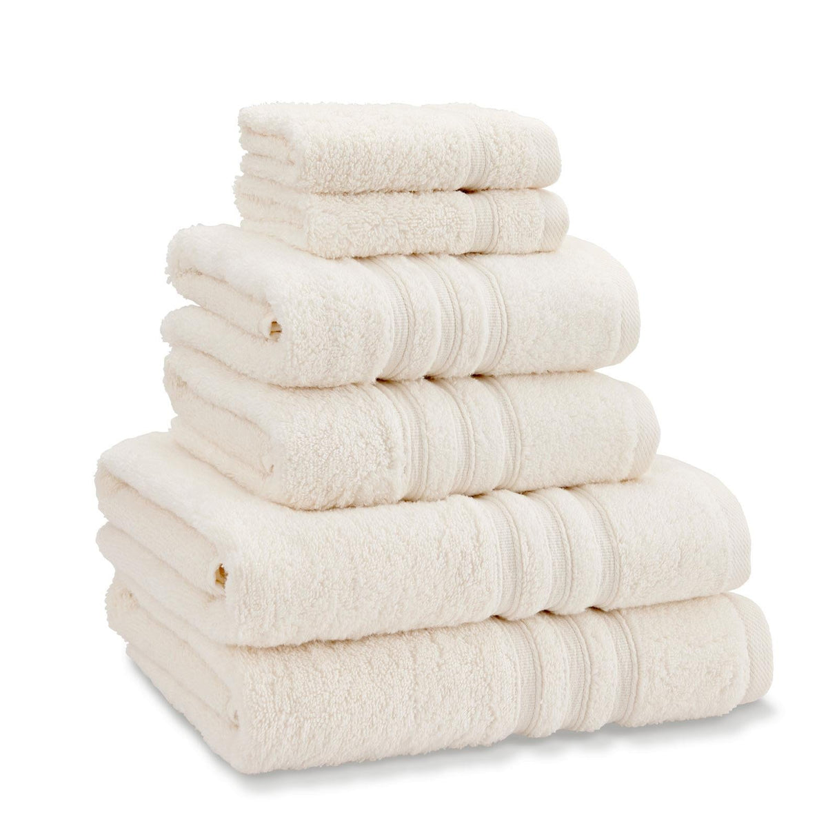 Catherine Lansfield Zero Twist 6 Piece Cotton Towel Bale Set 500GSM - Cream