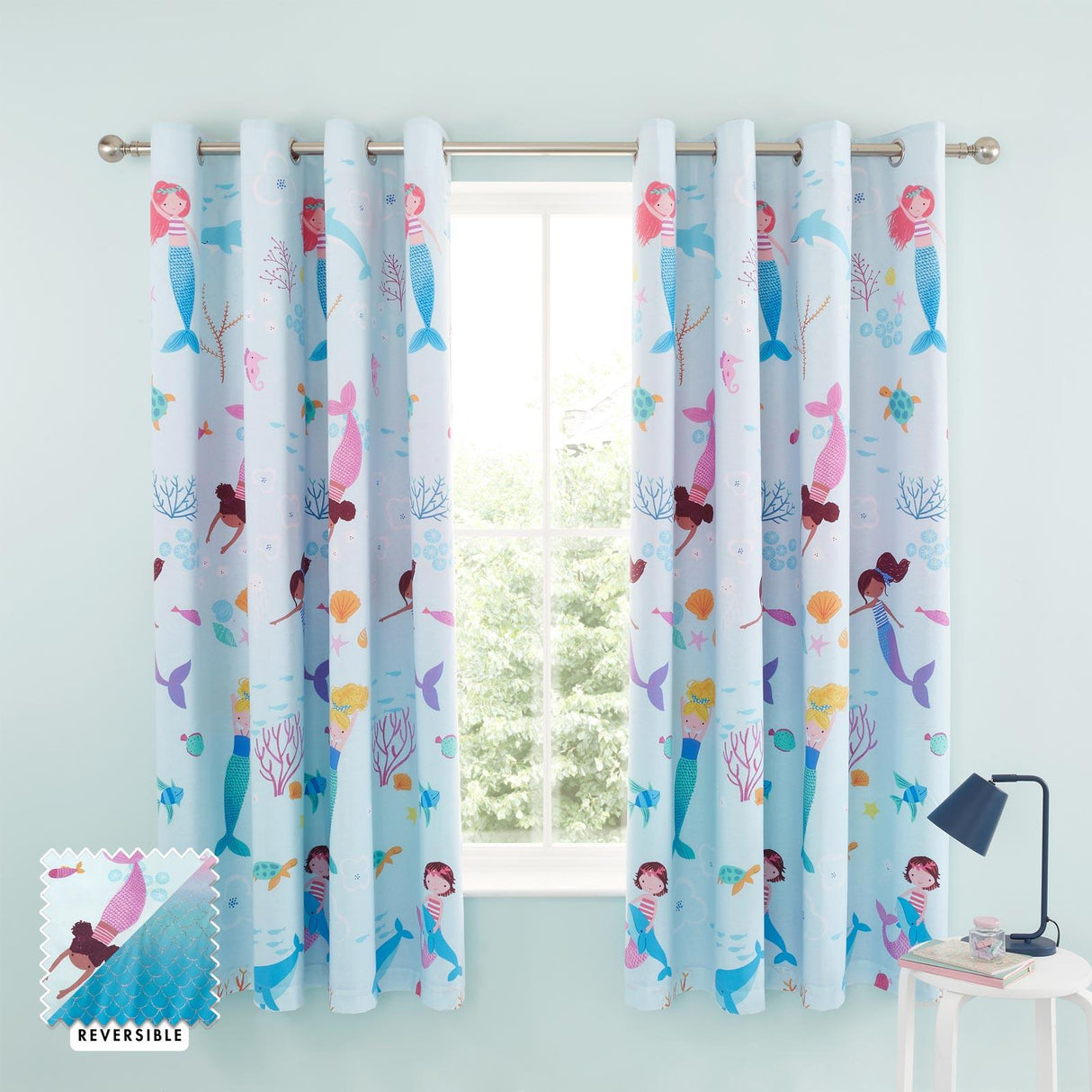 Mermaid Eyelet Curtains by Catherine Lansfield