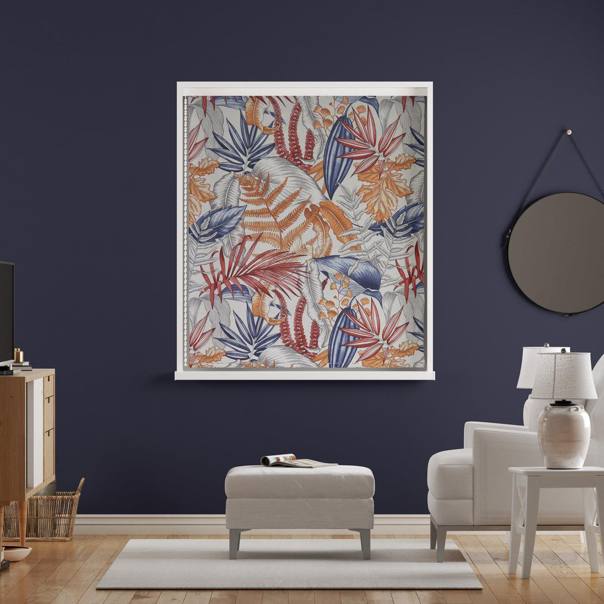 Maldives Marine Made To Measure Roman Blind by Style Furnishings