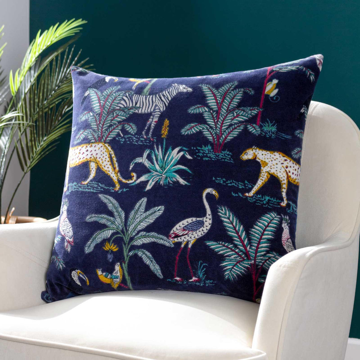 Wilds Tropical Cushion Cover 22" x 22" (55cm x 55cm) by Wylder Tropics 7
