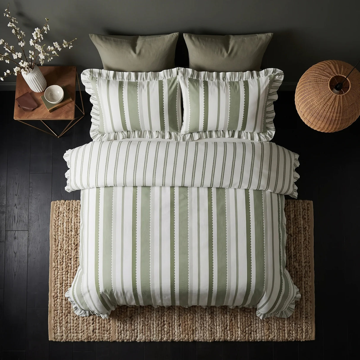 Maya Green Duvet Cover Bedding Set