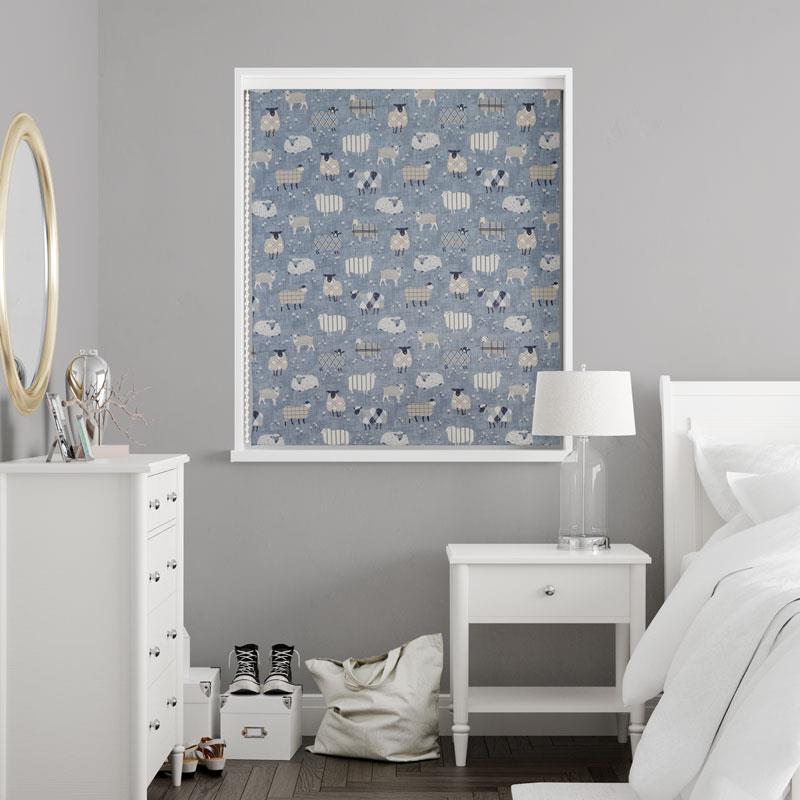 Baa Baa Denim Made To Measure Roman Blind by Style Furnishings