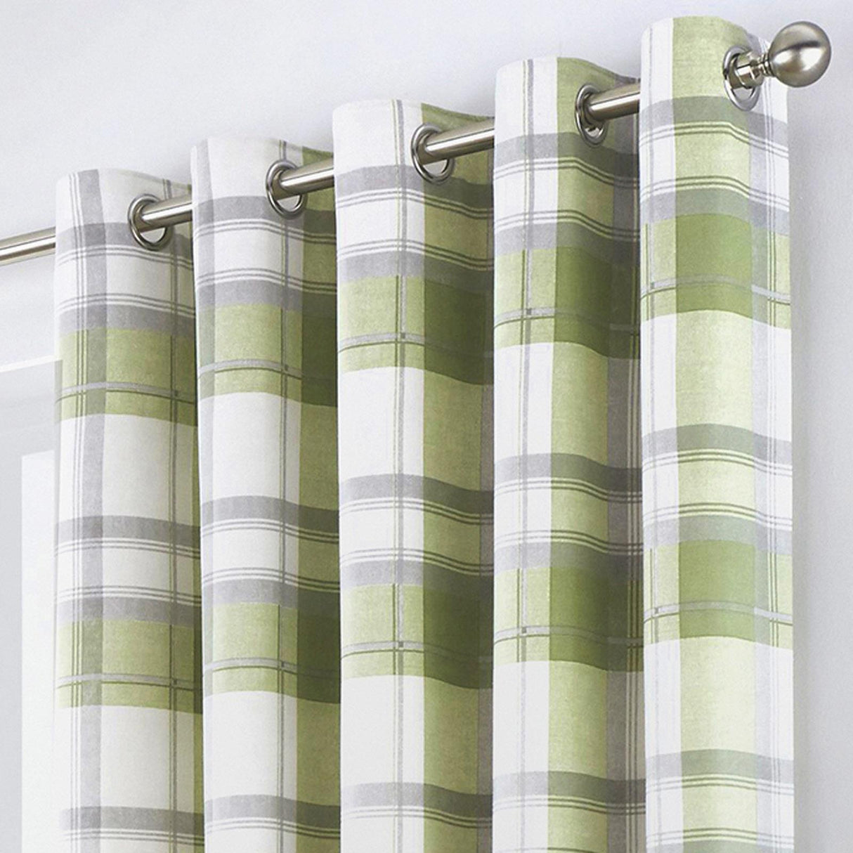 Balmoral Check Eyelet Curtains by Fusion