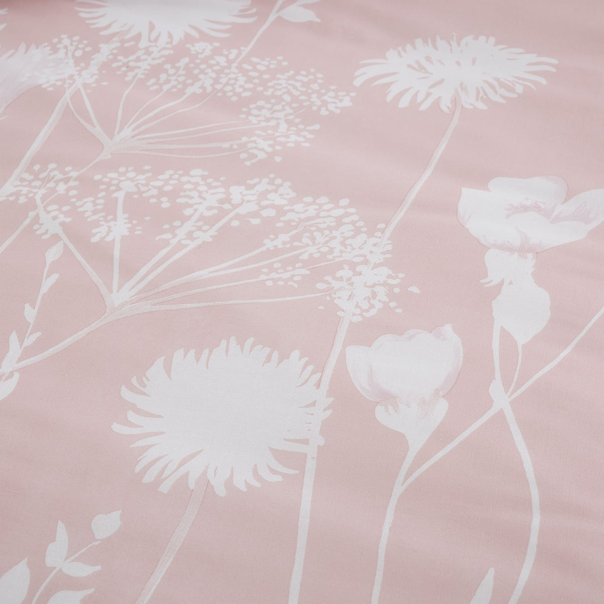 Catherine Lansfield Meadowsweet Floral Blush Duvet Cover Bedding Set - Meadowsweet Floral Blush Duvet Set