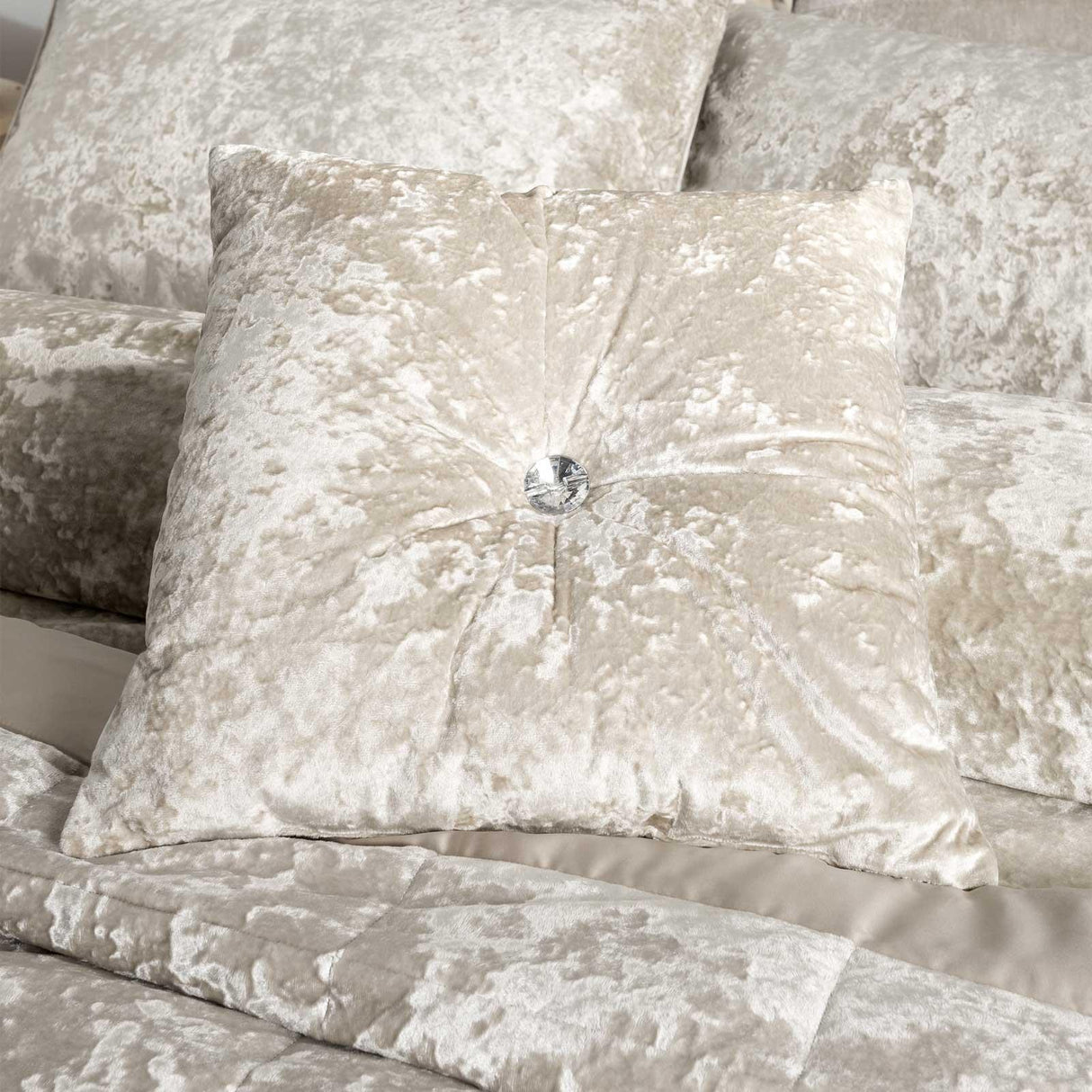 Catherine Lansfield Diamante Filled Cushion 45cm x 45cm 5