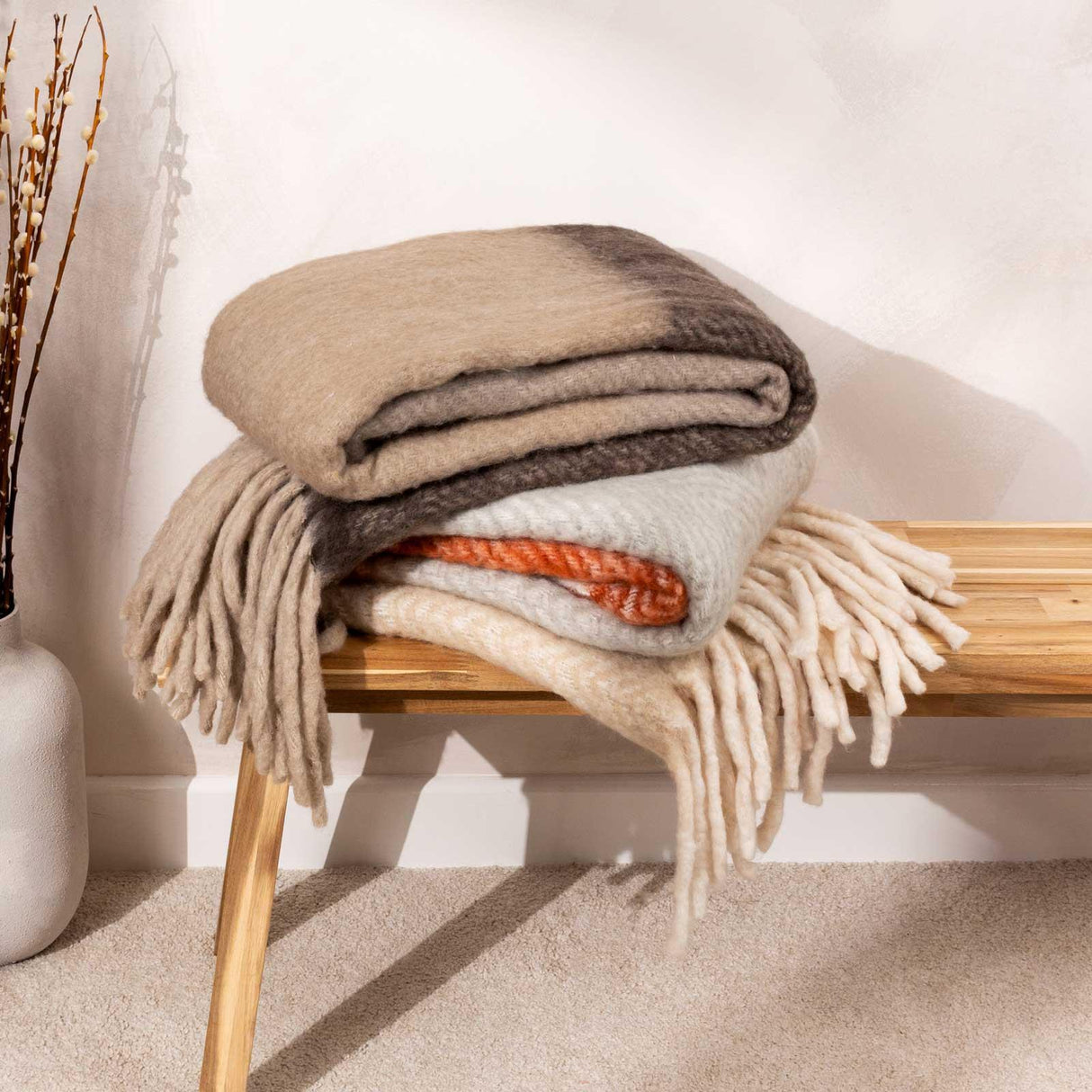 Rawton Ombre Throw Blanket 130cm x 180cm by Yard