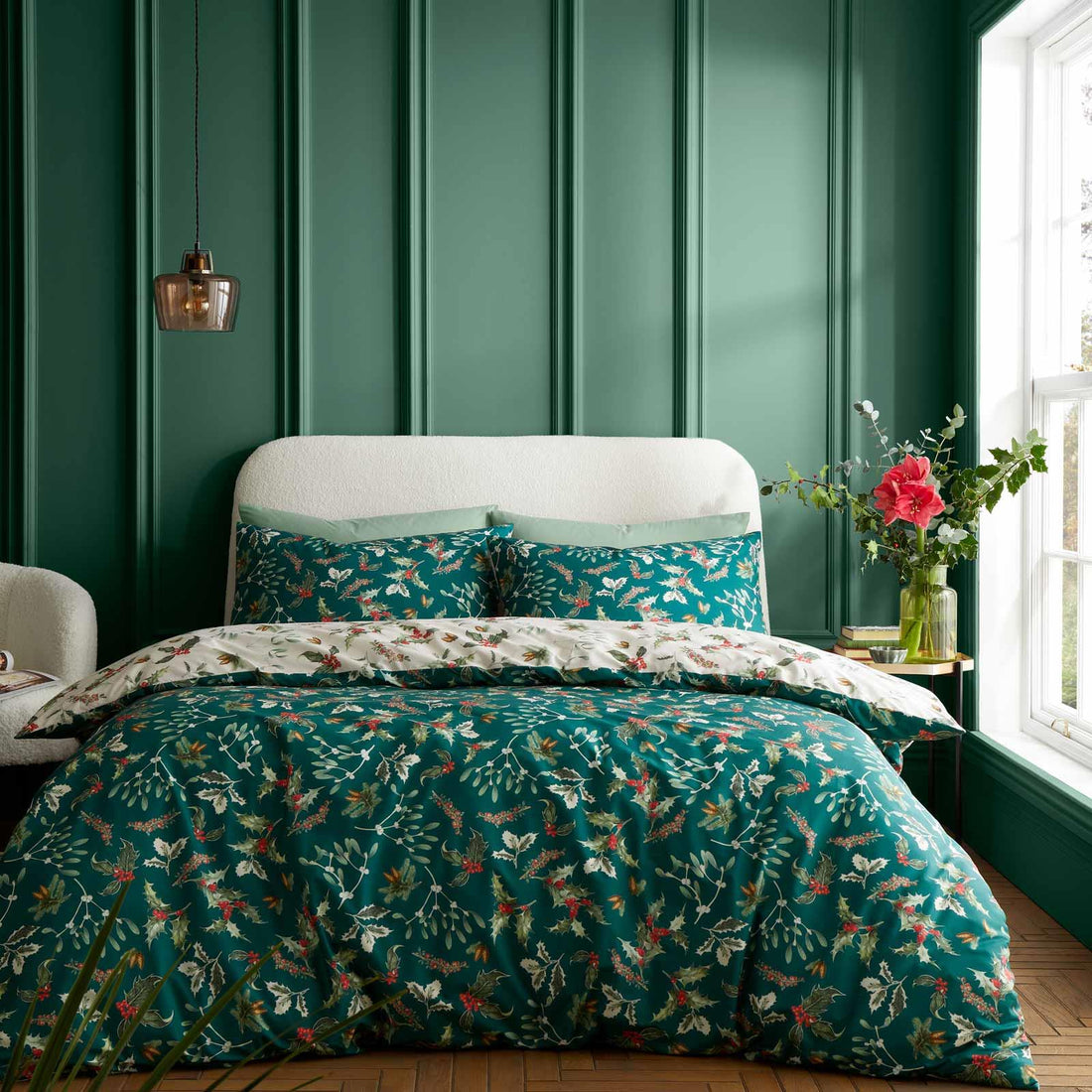 RHS Winter Foliage Cotton Duvet Cover Set
