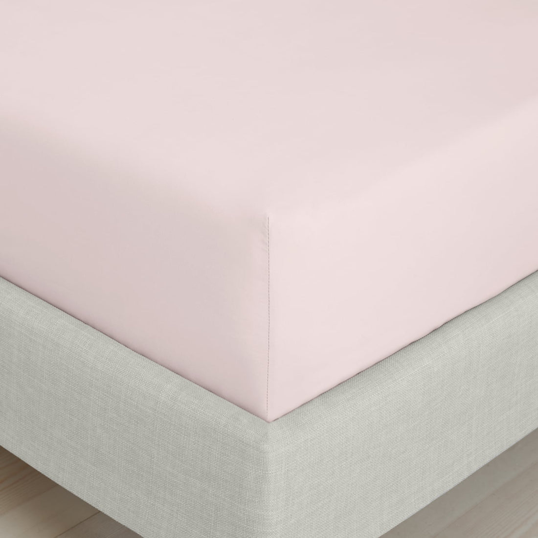 Bianca Fine Linens 200 Thread Count Percale 32cm Deep Blush 100% Cotton Fitted Sheet