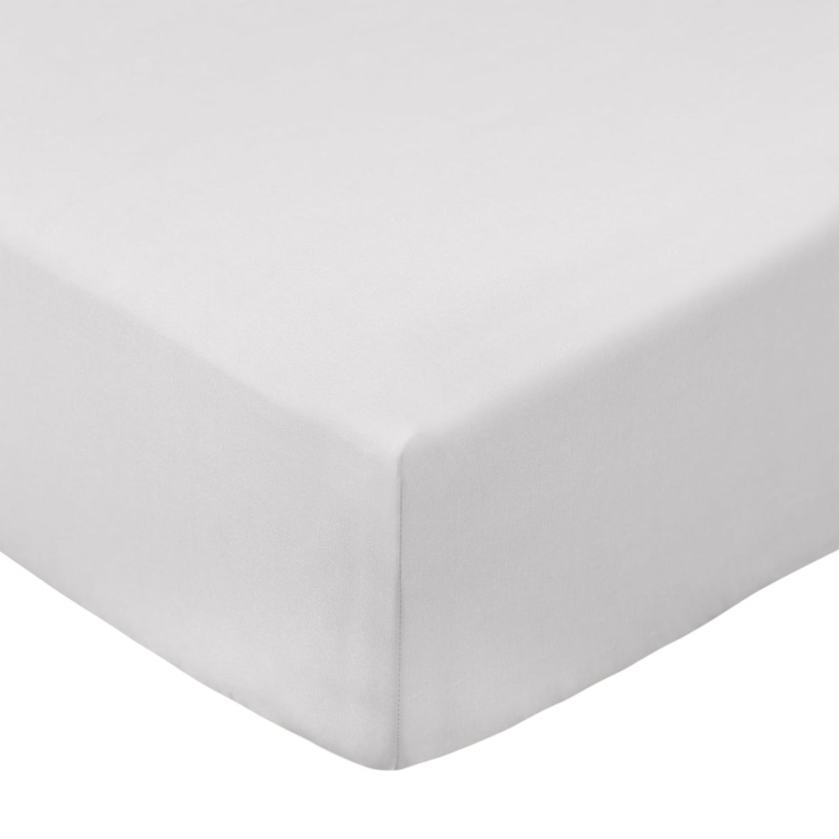 Bianca Fine Linens 200 Thread Count Percale 32cm Deep Grey 100% Cotton Fitted Sheet - 200 Thread Count Percale Fitted Sheet Grey