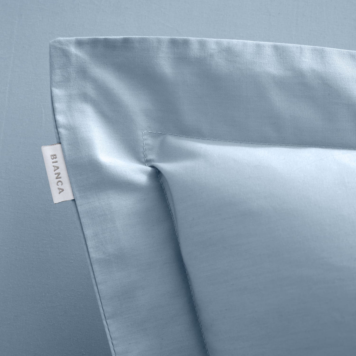 Bianca Fine Linens 200 Thread Count Cotton Percale Pillowcases - 200 Thread Count Percale Oxford Pillowcases Blue
