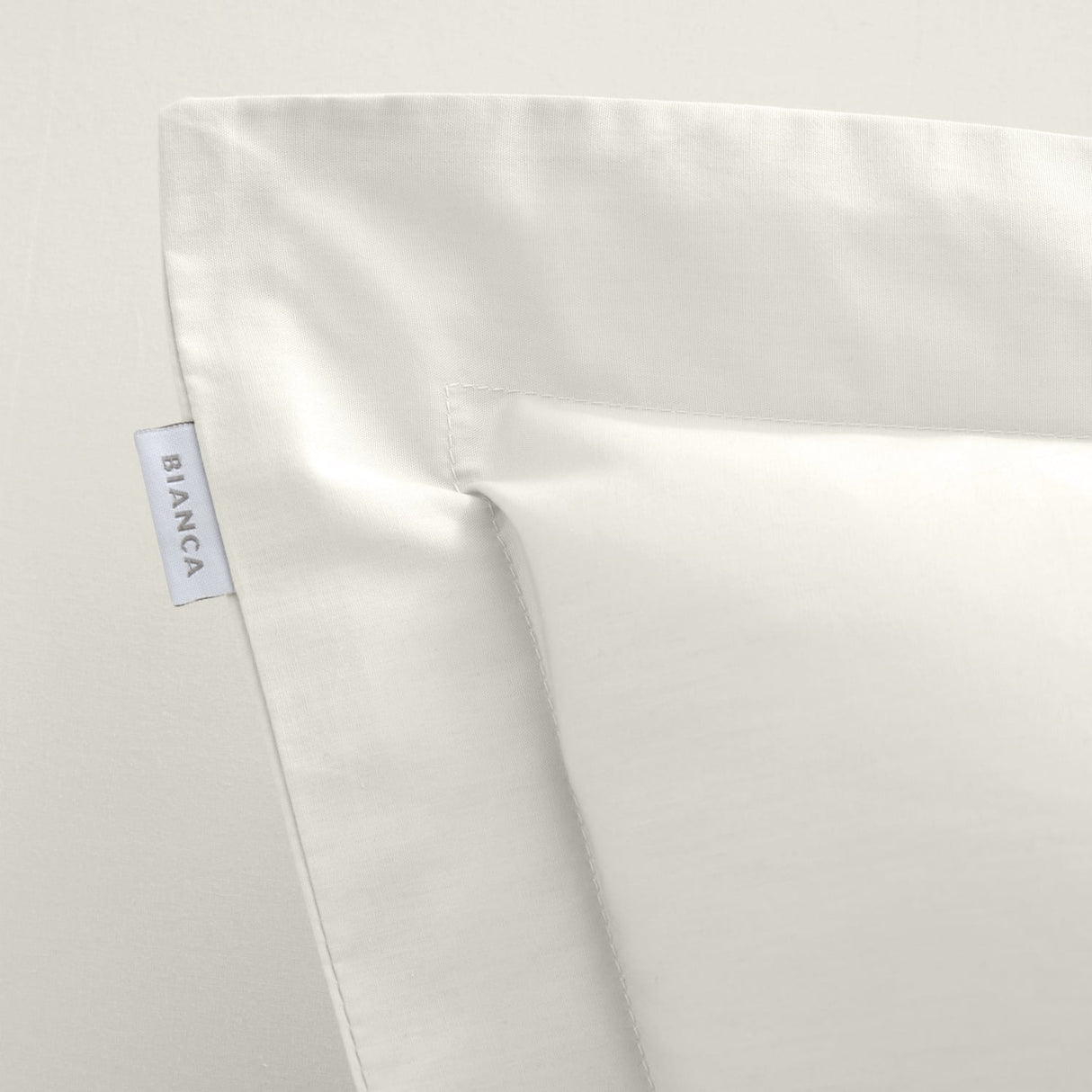 Bianca Fine Linens 200 Thread Count Cotton Percale Pillowcases - 200 Thread Count Percale Oxford Pillowcase Pair Cream