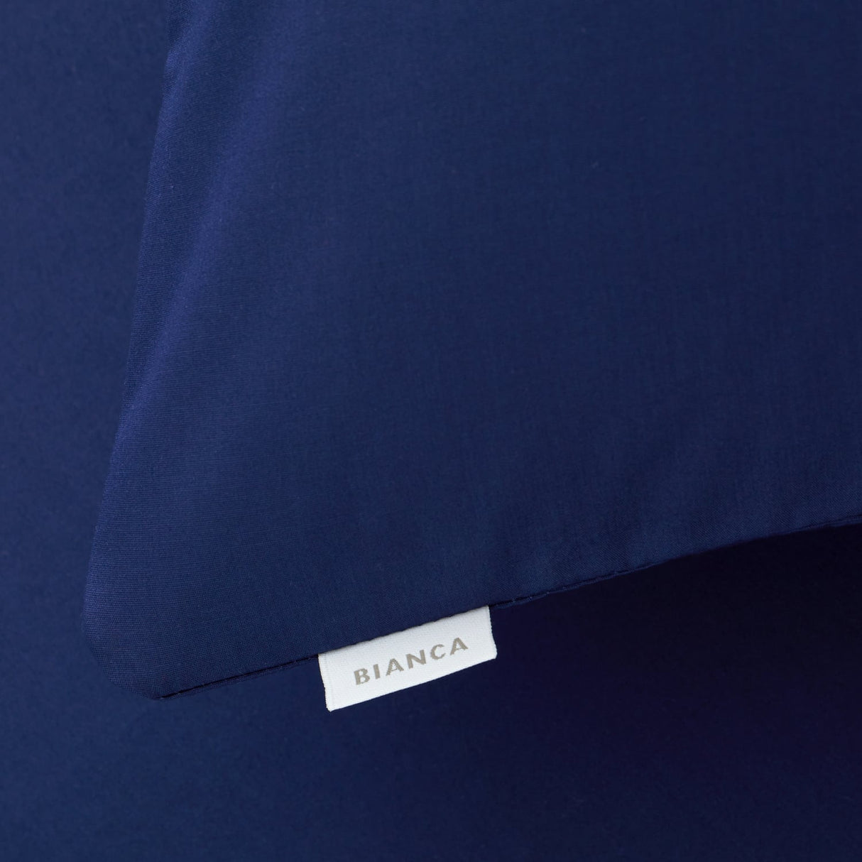 Bianca Fine Linens 200 Thread Count Cotton Percale Pillowcases - 200 Thread Count Percale Standard Pillowcase Pair Navy