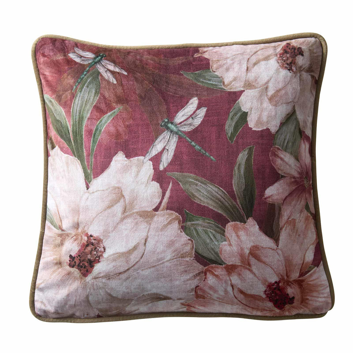 Appletree Heritage Fiorella Floral Velvet Filled Cushion 43cm x 43cm 6