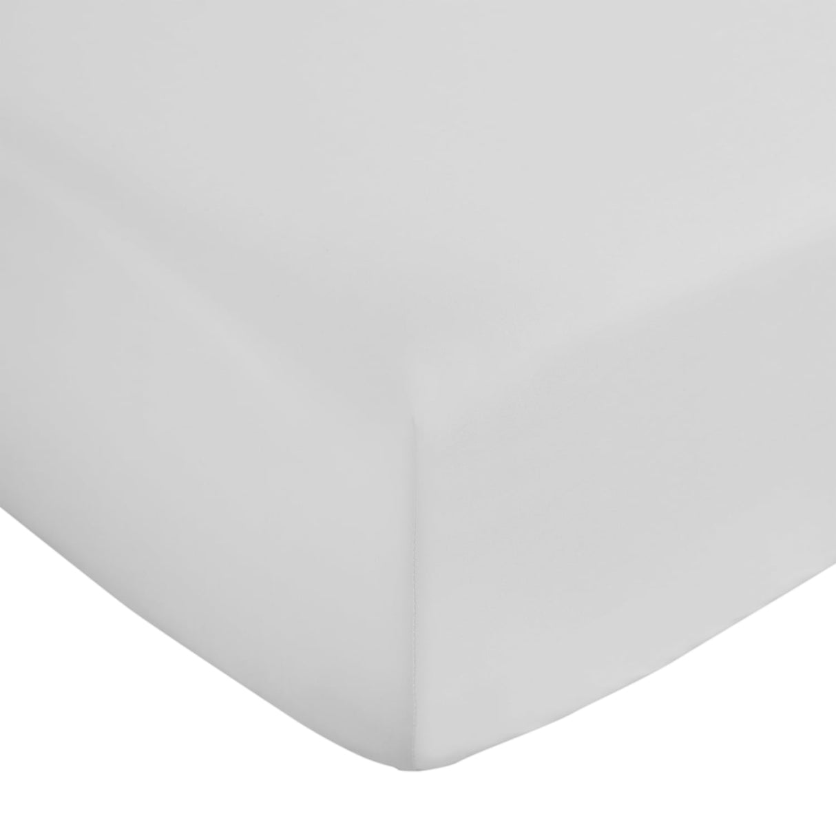 Bianca Fine Linens 400 Thread Count Sateen 36cm Deep White 100% Cotton Fitted Sheet - 400 Thread Count Cotton Fitted Sheet White