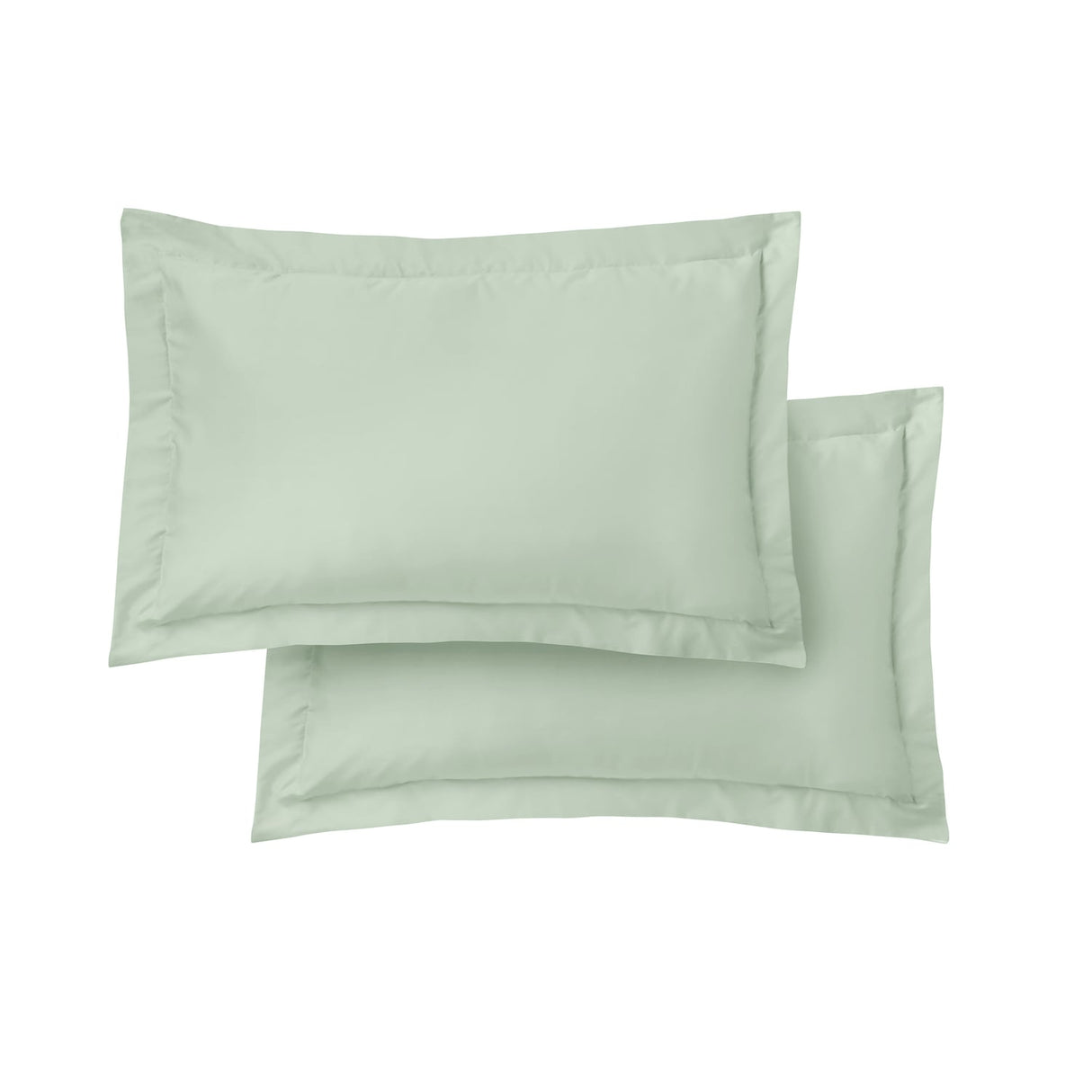 Bianca Fine Linens 400 Thread Count Cotton Sateen Pillowcases - 400 Thread Count Cotton Oxford Pillowcase Pair Green