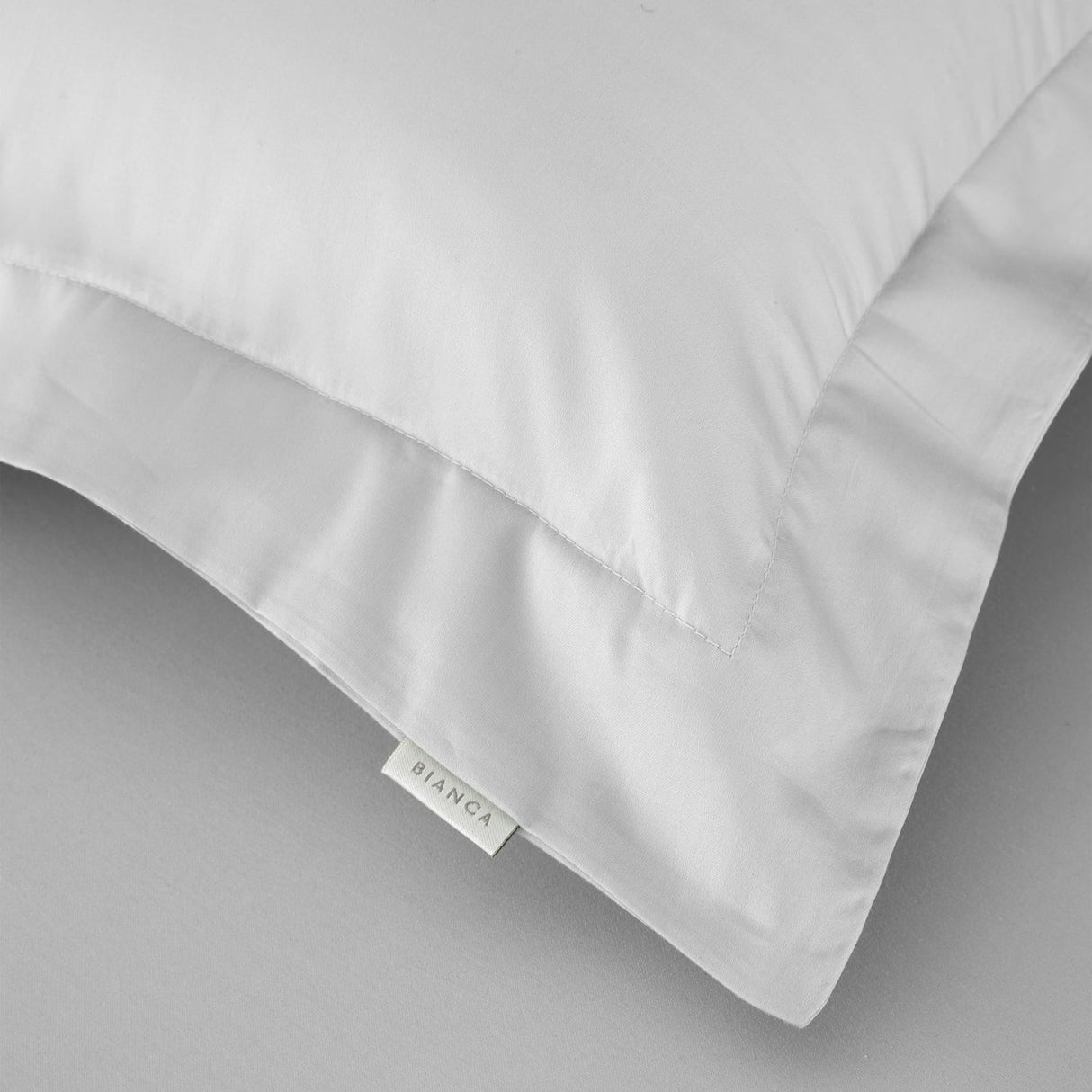 Bianca Fine Linens 400 Thread Count Cotton Sateen Pillowcases - 400 Thread Count Cotton Oxford Pillowcase Pair Grey