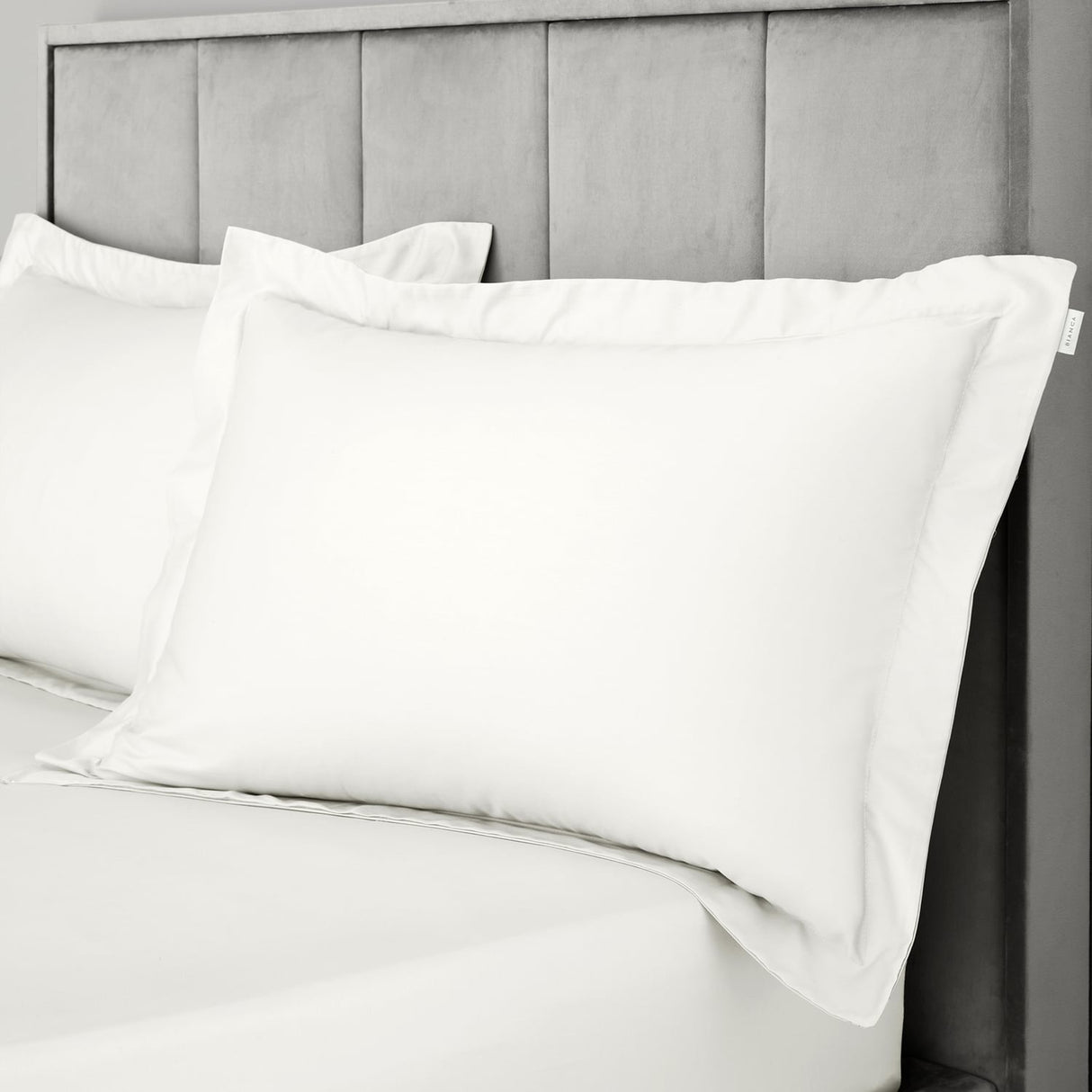 Bianca Fine Linens 400 Thread Count Cotton Sateen Pillowcases - 400 Thread Count Cotton Oxf Pillowcases Ivory