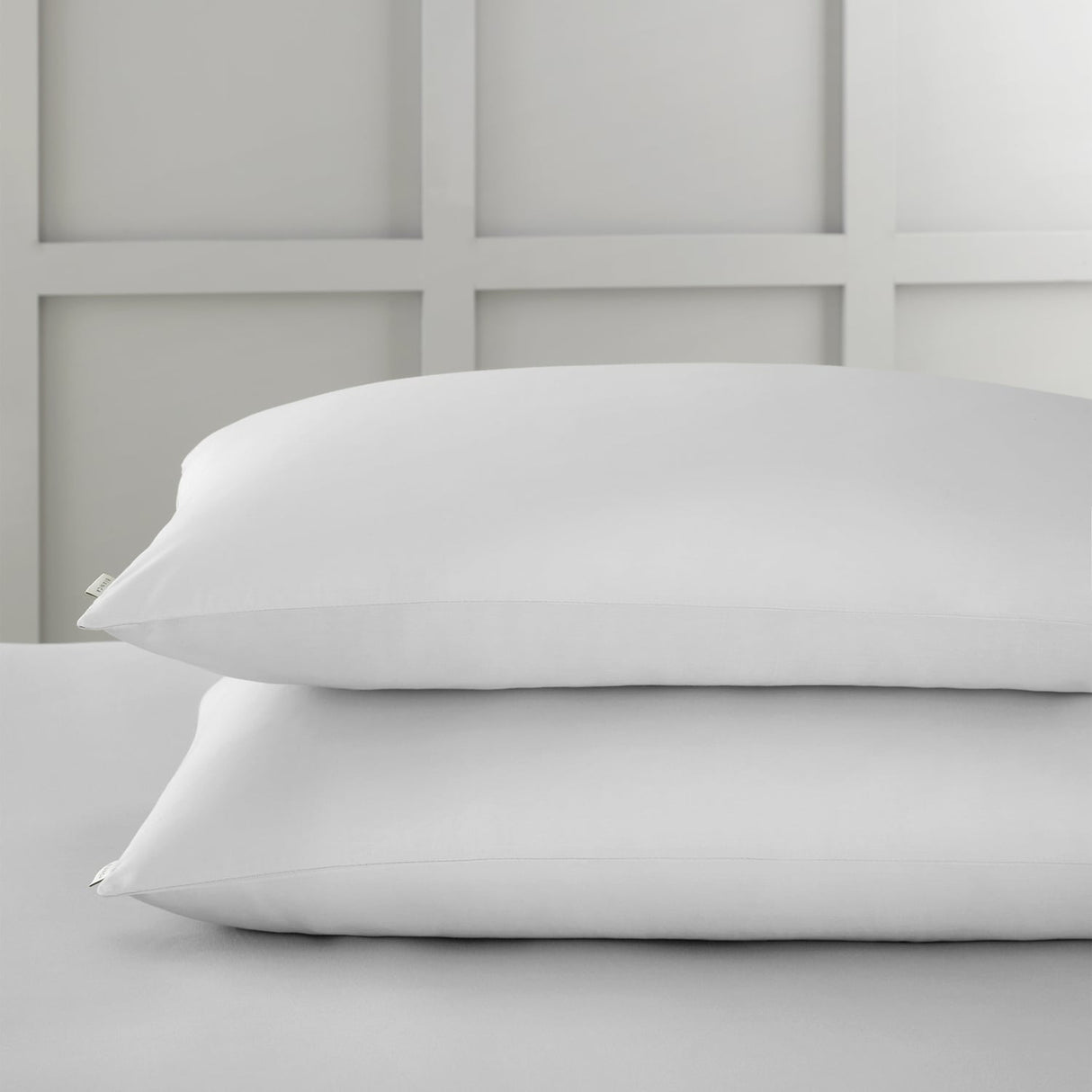 Bianca Fine Linens 400 Thread Count Cotton Sateen Pillowcases - 400 Thread Count Cotton Standard Pillowcase Pair Grey