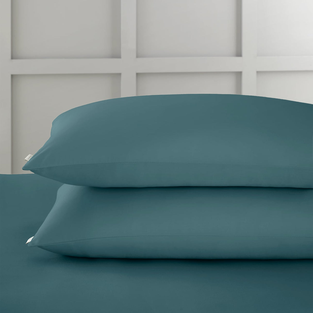 Bianca Fine Linens 400 Thread Count Cotton Sateen Pillowcases - 400 Thread Count Cotton Standard Pillowcase Pair Teal