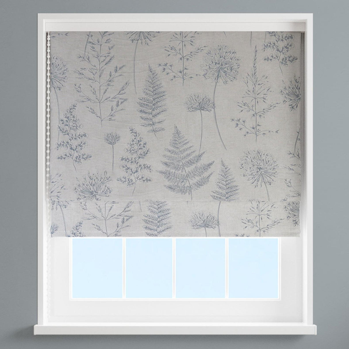 Chervil Blue Mist Made To Measure Roman Blind by Style Furnishings