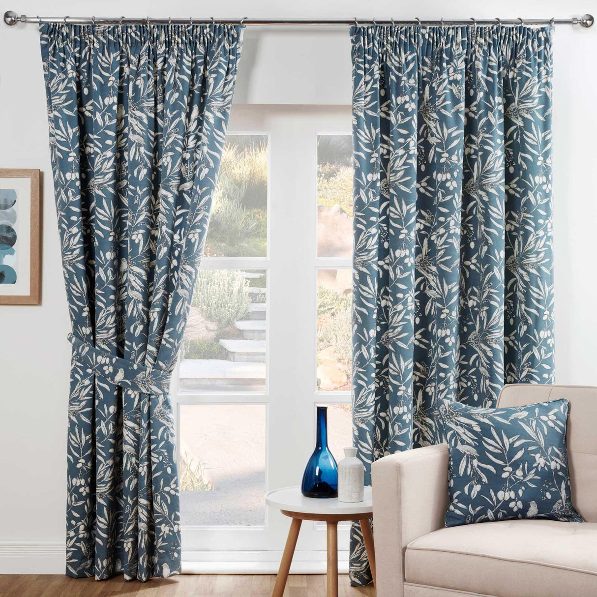Aviary Tape Top Pencil Pleat Curtains by Sundour