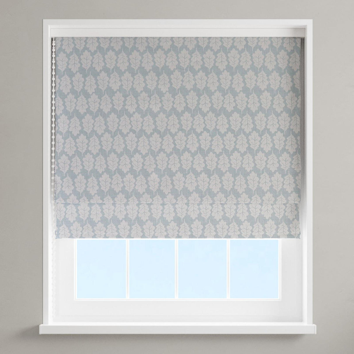 Oak Leaf Duckegg Made To Measure Roman Blind by Style Furnishings