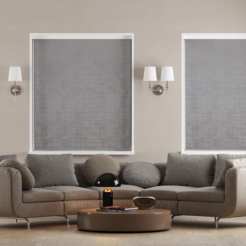 Azurite Mink Made To Measure Roman Blind by Style Furnishings