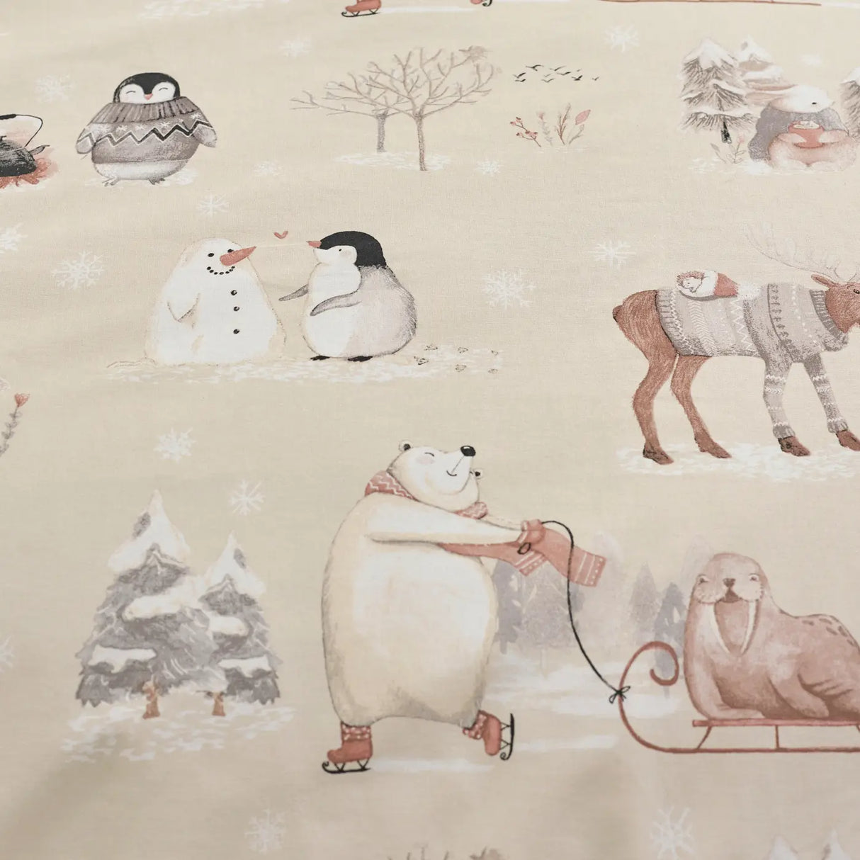 Catherine Lansfield Winter Friends Festive Christmas Duvet Cover Set 2