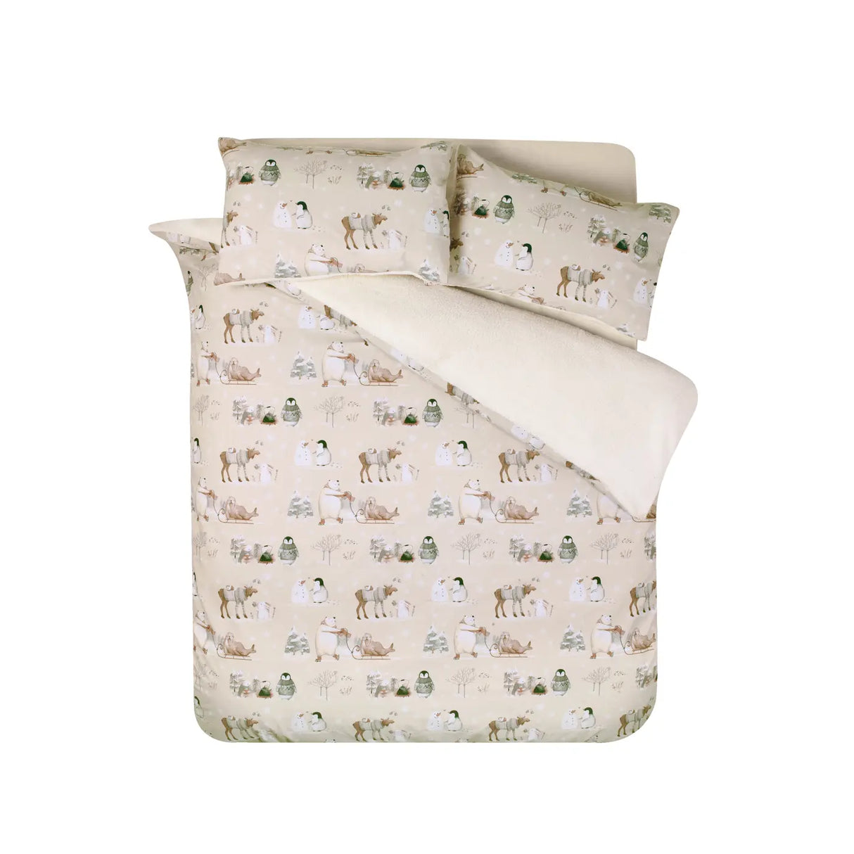 Catherine Lansfield Winter Friends Festive Christmas Duvet Cover Set 5